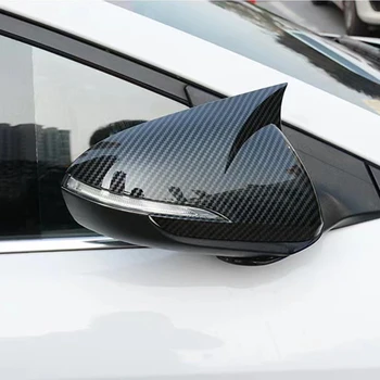 Karbon Fiber Parlak Dış ayna kapağı Kapı Yan Dikiz Aynası İçin Trim Kapakları Hyundai i30 i30N 2018 2019 2020 2021
