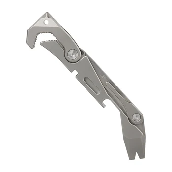 Titanyum alaşımlı kazayağı çok fonksiyonlu alet tornavida maket bıçağı tornavida açık ayarlanabilir anahtar edc