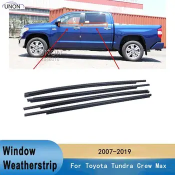 Toyota Tundra Crew için Max 2007-2019 4 Adet Dış Pencere Weatherstrip Cam Conta Kemer Trim Sızdırmazlık Kauçuk Şeritler