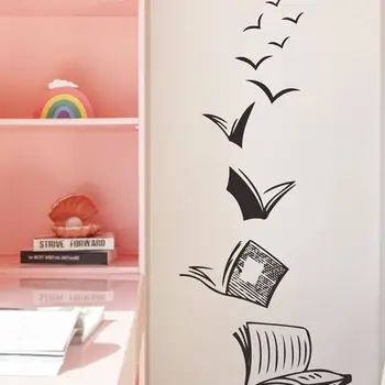 Kitap Bilgi Sinek Kuşlar Duvar Sticker Çok Fonksiyonlu Kendinden yapışkanlı Ders Kitabı Duvar Çıkartması