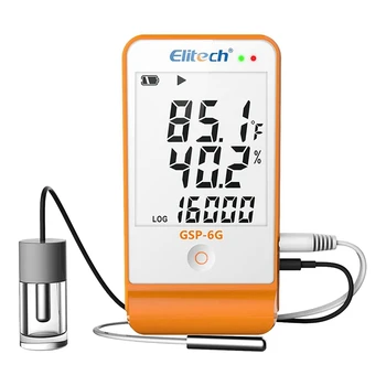 GSP-6G Elitech Dijital Sıcaklık Nem Veri Kaydedici Buzdolabı Termometre Aşı Buzdolabı Sıcaklık Monitörü