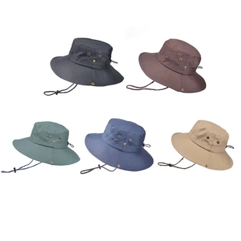 50JB Erkekler Güneş Şapka UV Koruma Geniş Ağız Dağcılık Şapka Erkek Panama Şapka Kamp Şapka Güneş Koruma balıkçı şapkası Yürüyüş Şapka