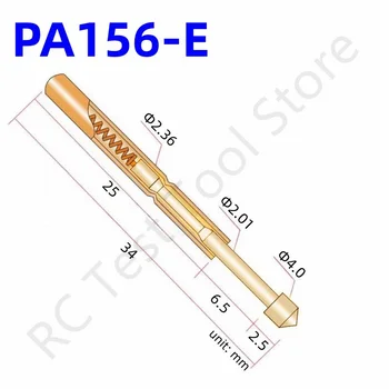 100 ADET PA156-E Bahar Test Probu PA156-E2 Test Pimi Pogo Pin P156-E2 Pirinç Metal P156-E 34mm Çap 2.36 mm Kafa 4.0 mm PCB Test Aracı
