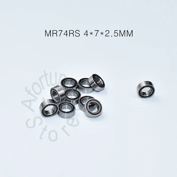 Minyatür Rulman 10 adet MR74RS 4*7*2.5 (mm) ücretsiz kargo krom çelik Kauçuk Mühürlü Yüksek hızlı Mekanik ekipman parçaları